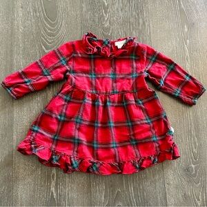 Red Plaid Baby Girl Dress